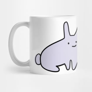 Cute Silly Simple Minimalist Pastel Purple Bunny Rabbit Mug